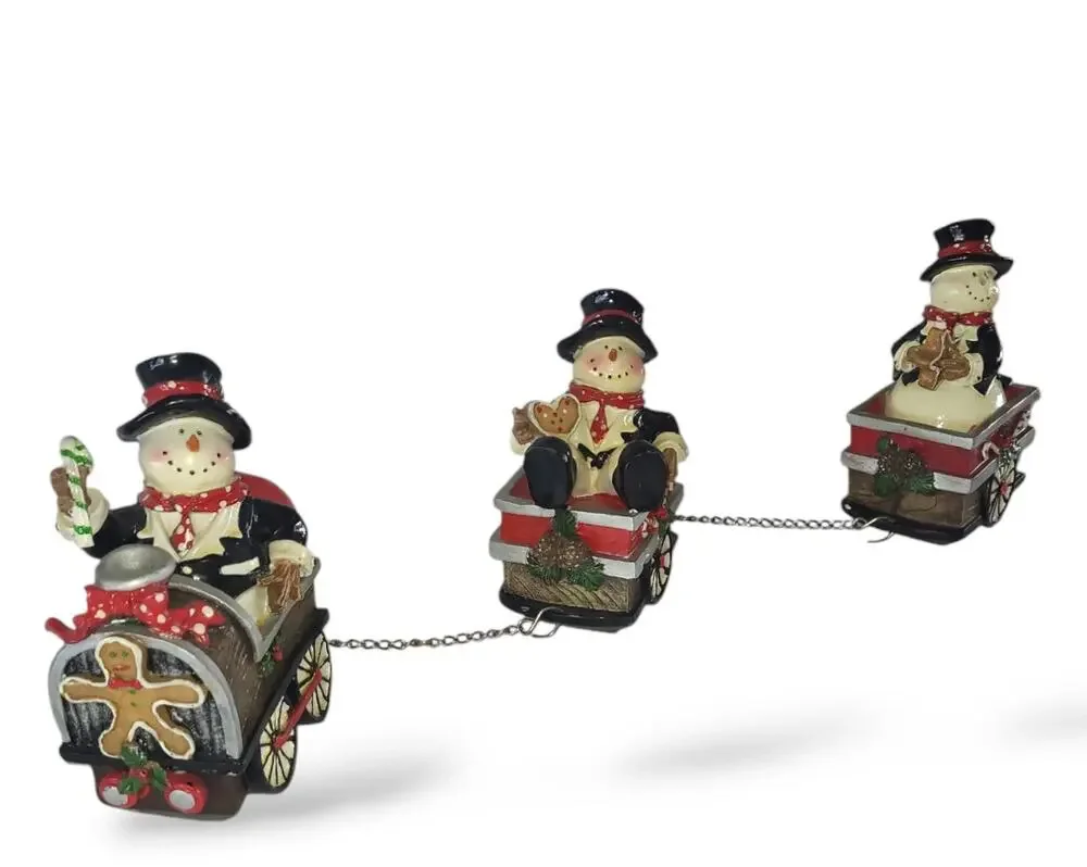 Snowman Christmas Train Musical Three Piece- FLAWED